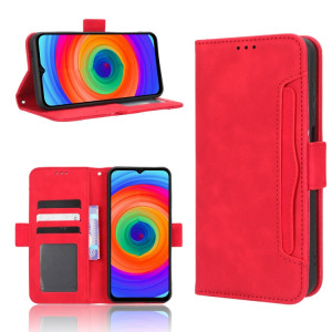 Pour Ulefone Note 14 Skin Feel Veau Texture Card Slots Étui de téléphone en cuir (rouge) SH529C600-20