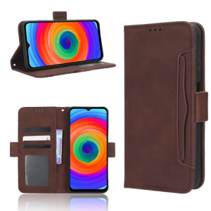 Pour Ulefone Note 14 Skin Feel Veau Texture Card Slots Étui de téléphone en cuir (Marron) SH529E179-20