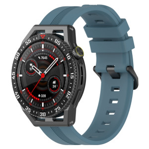 Pour Coros Apex 46mm/Apex Pro/Ticwatch Pro 3 Bracelet de montre en silicone de couleur unie verticale de 22mm (bleu roche) SH501J590-20