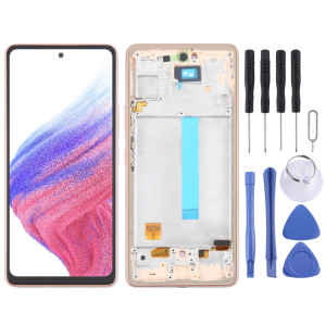 Pour Samsung Galaxy A53 5G SM-A536 6,48 pouces OLED LCD écran numériseur assemblage complet avec cadre (or) SH304J1991-20