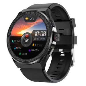 BM01 1,45 pouces Bande de silicone IP68 Montre intelligente étanche Prise en charge Appel Bluetooth / NFC (Noir) SH901A340-20