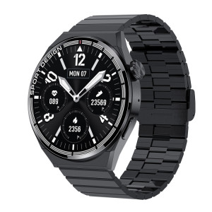HDT 3 Max 1,6 pouces Steel Band IP67 Étanche Smart Watch Support Bluetooth Appel / NFC (Noir) SH001A595-20