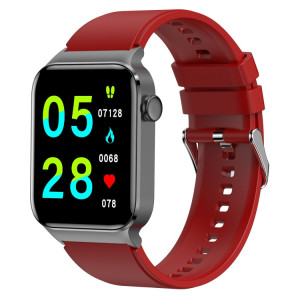 T50 1,85 pouces bande de silicone IP67 montre intelligente étanche prend en charge l'assistant vocal/surveillance de la santé (rouge) SH201B757-20