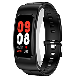 K60 1,08 pouces bande de silicone écouteur détachable vie étanche montre intelligente prise en charge appel Bluetooth (noir) SH801A1214-20