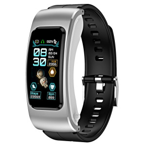 K60 1,08 pouces bande de silicone écouteur détachable vie étanche montre intelligente prise en charge appel Bluetooth (noir argent) SH801B452-20