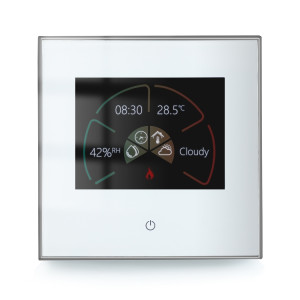 BHT-2002GBLM 220V Thermostat de chauffage domestique intelligent Thermostat WiFi de chauffage électrique avec fil de capteur externe (blanc) SH701A1204-20
