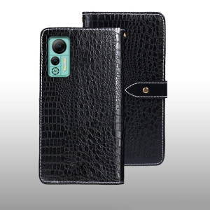 Pour Ulefone Note 14 idewei Crocodile Texture Leather Phone Case (Black) SI103C419-20
