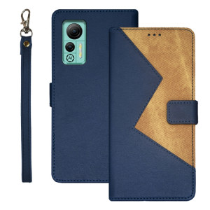 Pour Ulefone Note 14 idewei Étui de téléphone en cuir épissé bicolore (bleu) SI908A815-20