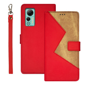 Pour Ulefone Note 14 idewei Étui de téléphone en cuir épissé bicolore (rouge) SI908B149-20