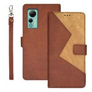 Pour Ulefone Note 14 idewei Étui de téléphone en cuir épissé bicolore (marron) SI908F22-20