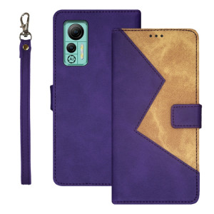 Pour Ulefone Note 14 idewei Étui de téléphone en cuir épissé bicolore (violet) SI908G140-20