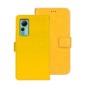 Pour Ulefone Note 14 idewei Crazy Horse Texture étui de téléphone en cuir avec support (jaune) SI908D1829-20