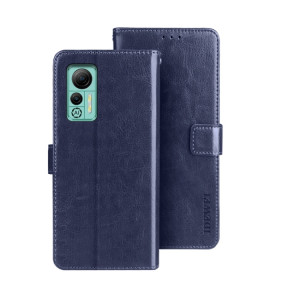 Pour Ulefone Note 14 idewei Crazy Horse Texture Housse de téléphone en cuir avec support (Bleu) SI908F613-20