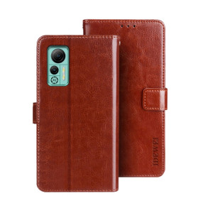 Pour Ulefone Note 14 idewei Crazy Horse Texture Housse de téléphone en cuir avec support (Marron) SI908H1606-20