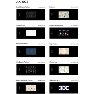 Godox AK-S03 Ensemble de diapositives de collection de transparents 10 en 1 pour kit de projection Godox AK-R21 SG15031704-20