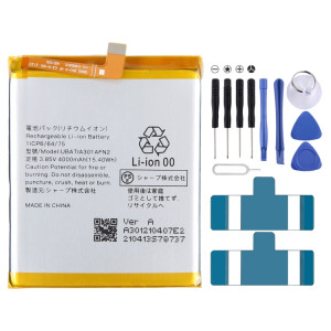 Pour Sharp AQUOS SenSe3 ShV45 Sh-m12 SenSe lite 4000mAh Remplacement de la batterie UBAT I A301AFN2 SH8508121-20