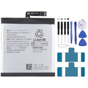 Pour Sharp Aquos V HE384 3100mAh Remplacement de la batterie UBAT I A287AFN2 SH85091594-20