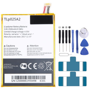 Pour Alcatel S960T y900 Y710 2500mAh Remplacement de la batterie TLP025A2 SH9415717-20