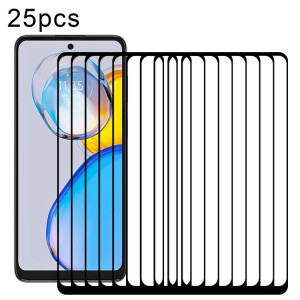 Pour Motorola Moto E32 India / E32s 25pcs Full Glue Full Cover Film de protection d'écran en verre trempé SH1405803-20