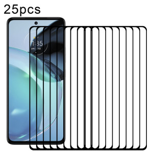 Pour Motorola Moto G72 25pcs Full Glue Full Cover Film de protection d'écran en verre trempé SH140625-20
