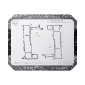 Pour Huawei Mate 50 Pro B Qianli Mega-idea Multifonctionnel Positionnement du cadre central BGA Reballing Platform SQ0320405-20