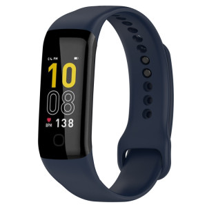 Pour Mambo Band 5 / 5S Bracelet de montre de remplacement en silicone de couleur unie (bleu nuit) SH901J1517-20