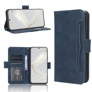 Pour Huawei nova 11 Skin Feel Veau Texture Card Slots Étui de téléphone en cuir (Bleu) SH119D1791-20