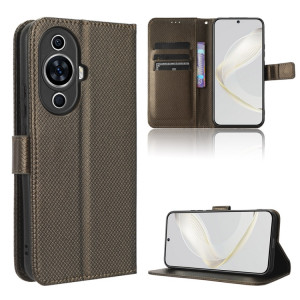 Pour Huawei nova 11 Pro Diamond Texture Leather Phone Case (Marron) SH818D973-20