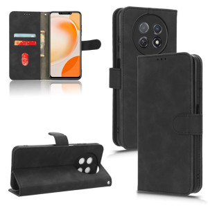 Pour Huawei Enjoy 60X Skin Feel Étui de téléphone en cuir à rabat magnétique (Noir) SH008A1402-20
