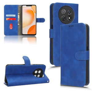 Pour Huawei Enjoy 60X Skin Feel Étui de téléphone en cuir à rabat magnétique (Bleu) SH008B1905-20