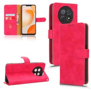 Pour Huawei Enjoy 60X Skin Feel Étui de téléphone en cuir à rabat magnétique (Rose Rouge) SH008D1840-20