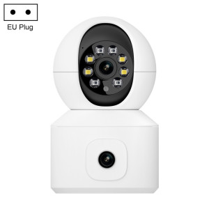 ESCAM QF010 2x2MP double objectif double écran Surveillance caméra WiFi prise en charge de la voix et de la détection de mouvement bidirectionnelles (prise ue) SE801A1388-20