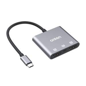 Onten 9175S Adaptateur 3 en 1 USB-C / Type-C vers HDMI (Gris) SO001A639-20