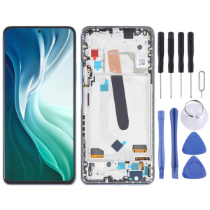 Écran LCD OLED pour Xiaomi Mi 11i Digitizer Assemblage complet avec cadre (Bleu) SH601A287-20