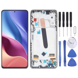 Écran LCD OLED pour Xiaomi Redmi K40 Assemblage complet du numériseur avec cadre (Argent) SH605C1595-20