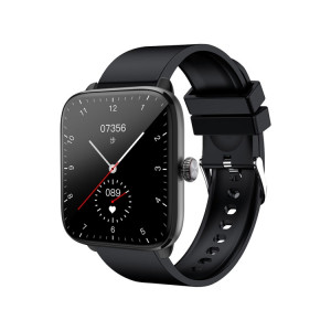 T20 1,96 pouces IP67 Montre intelligente à bande de silicone étanche, prend en charge les appels Bluetooth à double mode / surveillance de la fréquence cardiaque (noir) SH801A1922-20