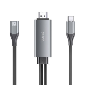 Câble adaptateur Yesido HM01 USB-C/Type-C vers HDMI, longueur : 1,8 m SY92011868-20