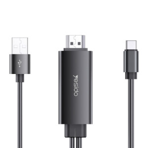 Câble adaptateur Yesido HM03 USB-C/Type-C vers HDMI, longueur : 1,8 m SY95011056-20