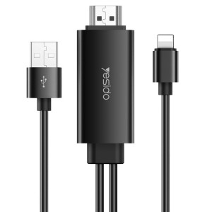Câble adaptateur Yesido HM04 8 broches vers HDMI, longueur : 1,8 m SY97011421-20
