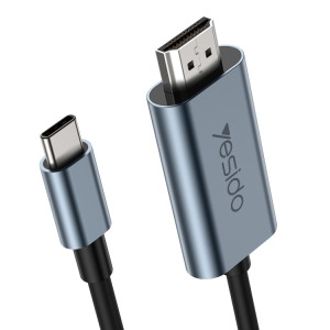 Câble adaptateur Yesido HM10 USB-C/Type-C vers HDMI HD, longueur : 2 m SY0801518-20