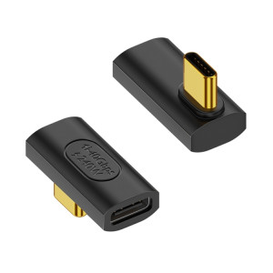 40Gbps 240W USB-C / Type-C Femelle vers USB-C / Type-C Mâle Adaptateur Courbure Moyenne (Noir) SH201A594-20
