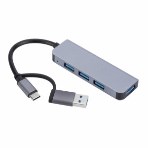 2301 4 en 1 USB + USB-C / Type-C vers USB Adaptateur HUB de station d'accueil multifonction SH8236584-20