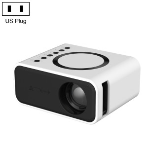 T300S 320 x 240 24 ANSI Lumens Mini projecteur LCD prend en charge le même écran filaire et sans fil, spécification : prise US (blanc) SH201B1559-20