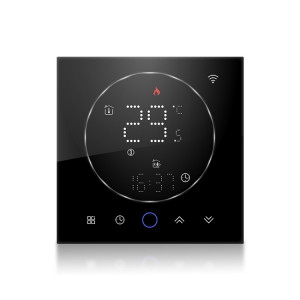 BHT-008GCLW 95-240V AC 5A Smart Home Chaudière Chauffage Thermostat LED avec WiFi (Noir) SH401A1344-20