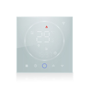 BHT-008GCLW 95-240V AC 5A Thermostat LED de chauffage de chaudière domestique intelligent avec WiFi (blanc) SH401B1233-20