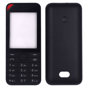 Pour Nokia 208 Couverture complète du boîtier (noir) SH501A177-20
