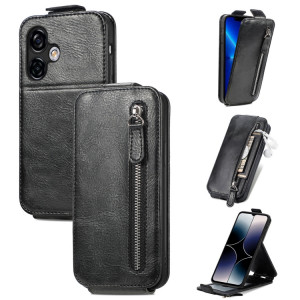 Pour Ulefone Note 16 Pro Zipper Wallet Étui de téléphone en cuir à rabat vertical (noir) SH201A812-20