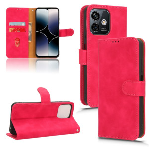 Pour Ulefone Note 16 Pro Skin Feel Étui de téléphone en cuir à rabat magnétique (Rose Rouge) SH001D522-20