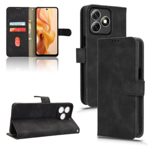 Pour Ulefone Note 18 Ultra Skin Feel Étui de téléphone en cuir à rabat magnétique (Noir) SH004A1806-20