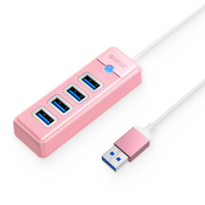 ORICO PW4U-U3 Adaptateur HUB de station d'accueil multifonction USB vers USB 4 en 1 (rose) SO001A1524-20